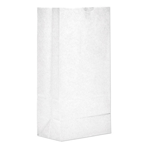 Grocery Paper Bags, 35 Lbs Capacity, #8, 6.13"w X 4.17"d X 12.44"h, White, 500 Bags