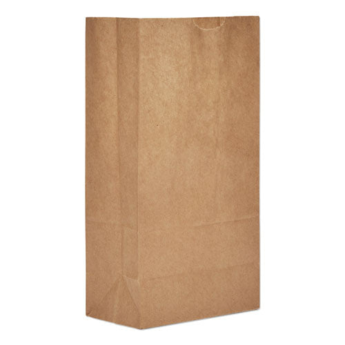 Grocery Paper Bags, 50 Lbs Capacity, #5, 5.25"w X 3.44"d X 10.94"h, Kraft, 500 Bags