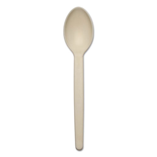 Corn Starch Cutlery, Spoon, White, 100-pack