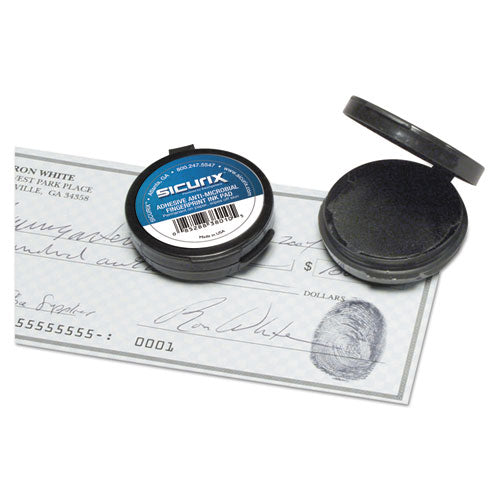 Fingerprint Ink Pad, 1 1-2" Diameter, Black