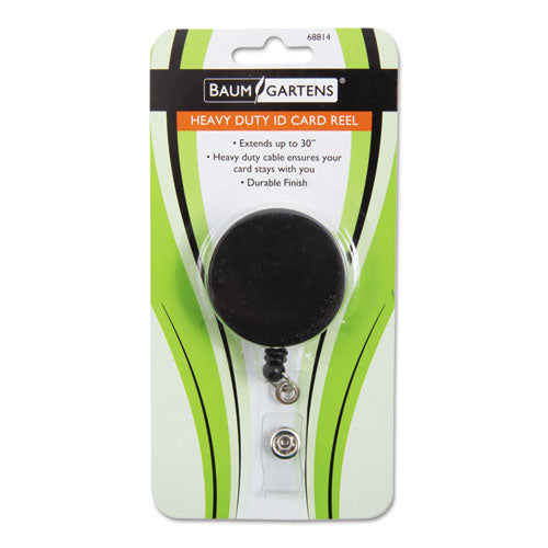 Heavy Duty Id Card Reel, 30" Extension, Black-chrome