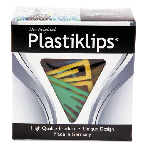 Plastiklips Paper Clips, Extra Large, Assorted Colors, 50-box