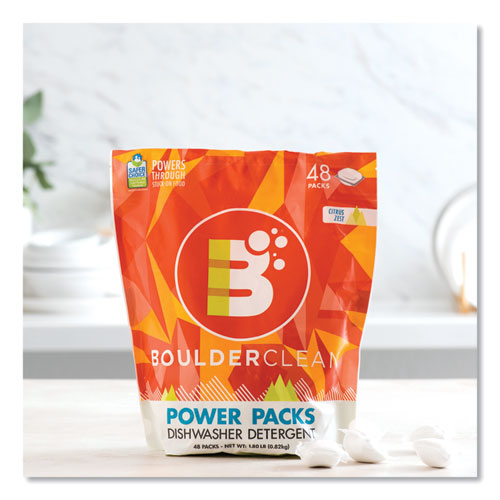 Dishwasher Detergent Power Packs, Citrus Zest, 48 Tab Pouch
