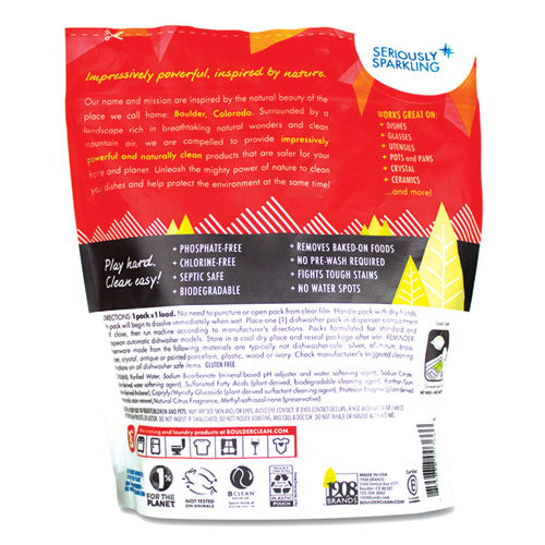 Dishwasher Detergent Power Packs, Citrus Zest, 48 Tab Pouch