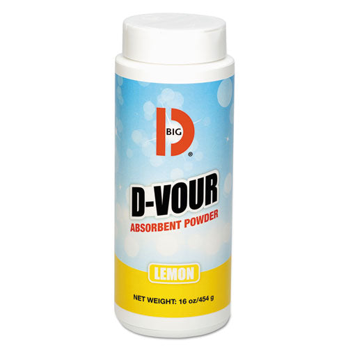 D-vour Absorbent Powder, Canister, Lemon, 16oz, 6-carton