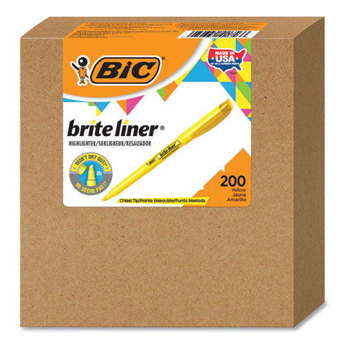 Brite Liner Highlighter, Chisel Tip, Yellow, 200-carton