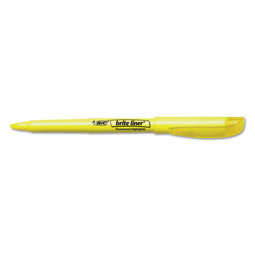Brite Liner Highlighter, Chisel Tip, Yellow, 24-pack