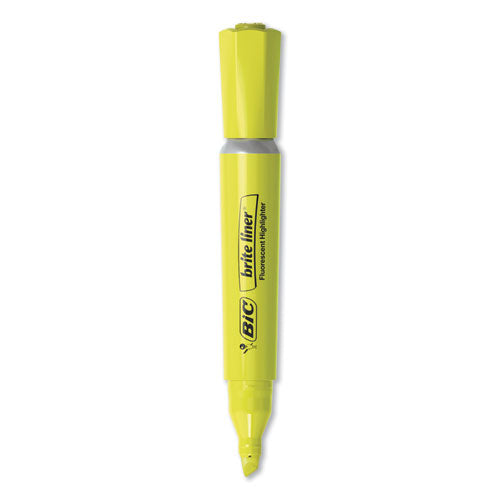 Brite Liner Tank-style Highlighter, Chisel Tip, Fluorescent Yellow, 36-pack