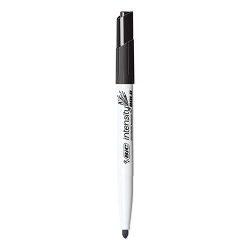 Intensity Bold Pocket-style Dry Erase Marker, Fine Bullet Tip, Black, Dozen