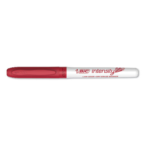 Intensity Low Odor Dry Erase Marker, Fine Bullet Tip, Red, Dozen
