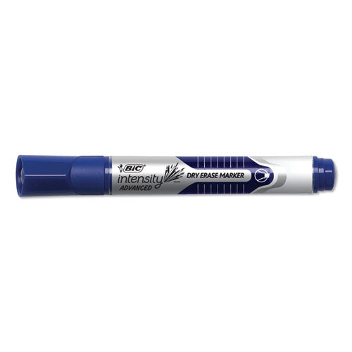 Intensity Tank-style Advanced Dry Erase Marker, Broad Chisel Tip, Blue, Dozen