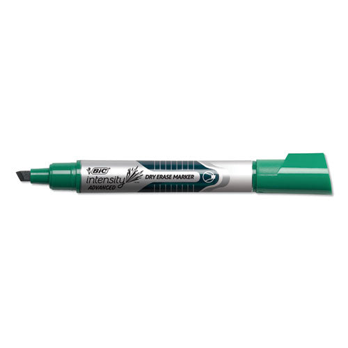 Intensity Tank-style Advanced Dry Erase Marker, Broad Chisel Tip, Green, Dozen