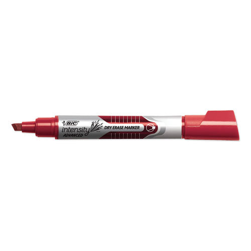 Intensity Tank-style Advanced Dry Erase Marker, Broad Chisel Tip, Red, Dozen
