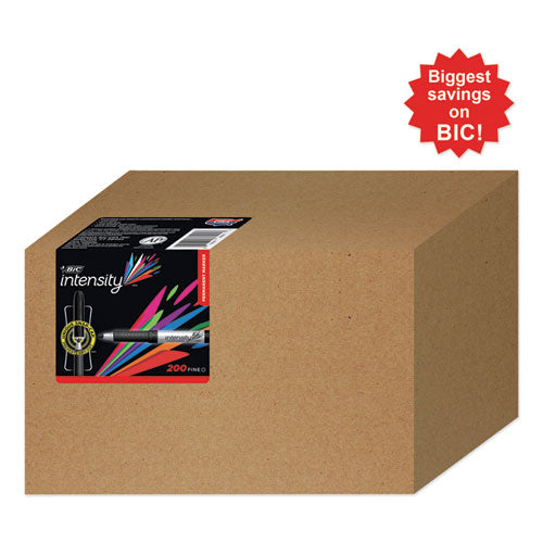 Intensity Permanent Marker, Fine Bullet Tip, Black, 24-pack