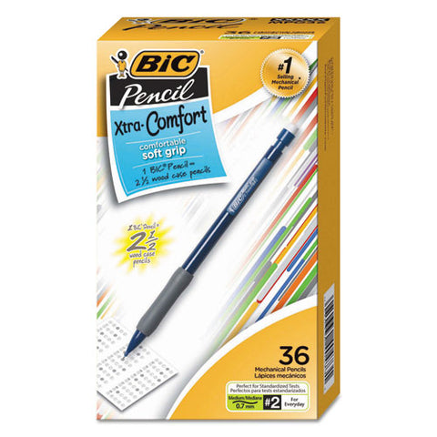 Xtra-comfort Mechanical Pencil, 0.7 Mm, Hb (#2.5), Black Lead, Assorted Barrel Colors, 36-pack