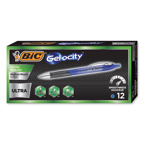 Gel-ocity Ultra Retractable Gel Pen, Medium 0.7 Mm, Blue Ink-barrel, Dozen