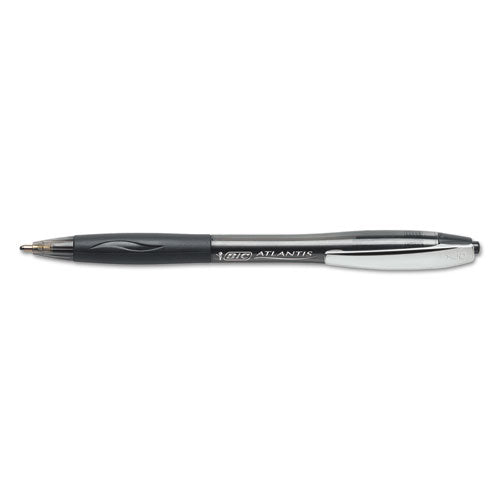 Atlantis Bold Retractable Ballpoint Pen, Bold 1.6mm, Black Ink-barrel, 3-pack