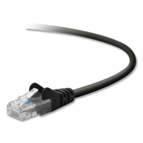 Cat5e Snagless Patch Cable, Rj45 Connectors, 10 Ft, Black