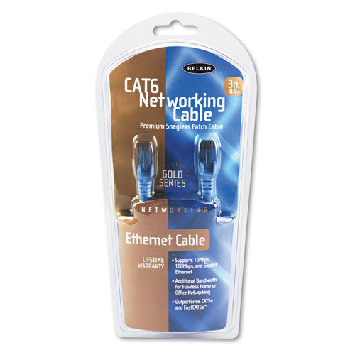 High Performance Cat6 Utp Patch Cable, 3 Ft., Black