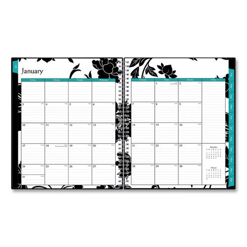 Barcelona Monthly Planner, 10 X 8, Black Cover, 2021