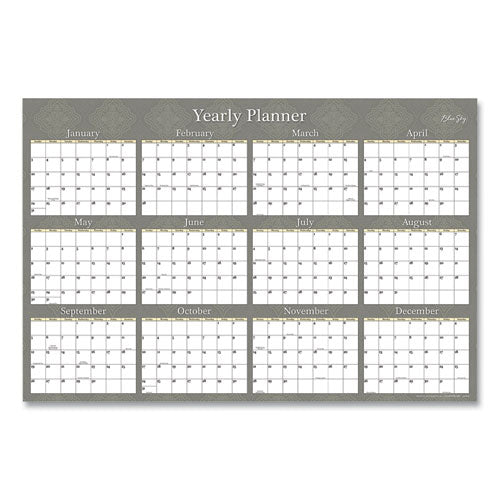 Adrianna Laminated Calendar, 36 X 24, Taupe, 2021