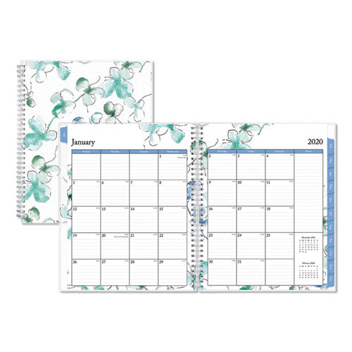 Lindley Weekly-monthly Wirebound Planner, 11 X 8.5, White-blue, 2021