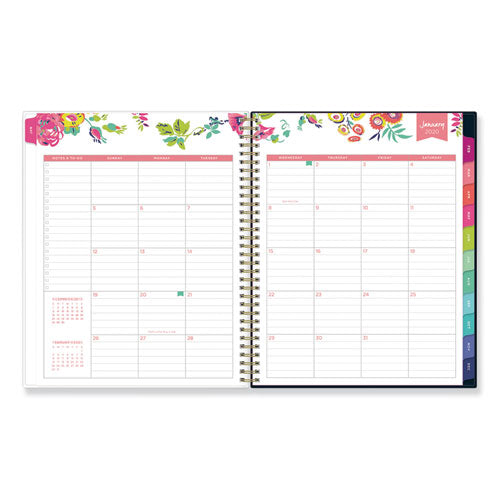 Day Designer Cyo Weekly-monthly Planner, 11 X 8.5, Navy-floral, 2021