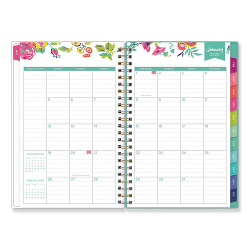 Day Designer Cyo Weekly-monthly Planner, 8 X 5, White-floral, 2021