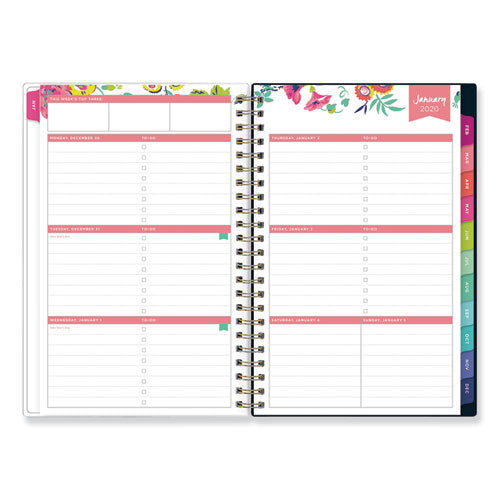 Day Designer Cyo Weekly-monthly Planner, 8 X 5, Navy-floral, 2021