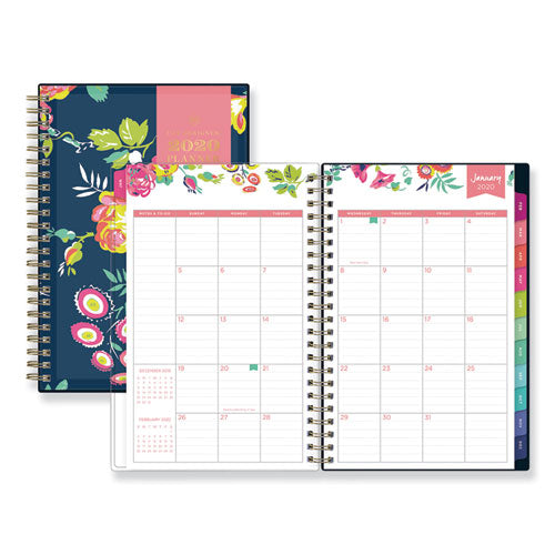 Day Designer Cyo Weekly-monthly Planner, 8 X 5, Navy-floral, 2021