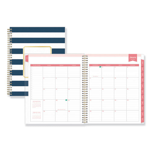 Day Designer Daily-monthly Planner, 8 X 5, Navy-white, 2021