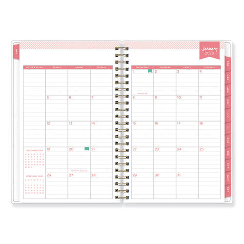 Day Designer Daily-monthly Planner, 8 X 5, Navy-white, 2021