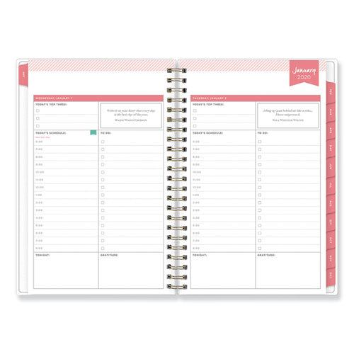 Day Designer Daily-monthly Planner, 8 X 5, Navy-white, 2021