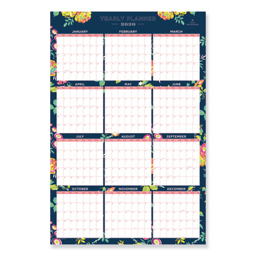 Day Designer Laminated Wall Calendar, 36 X 24, 2021