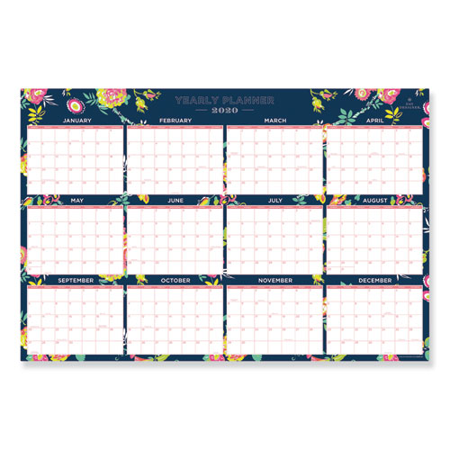 Day Designer Laminated Wall Calendar, 36 X 24, 2021