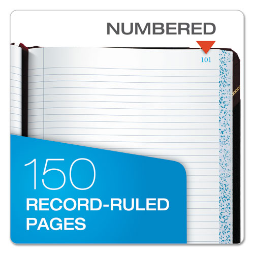 Columnar Accounting Book, Record Rule, Black Cover, 150 Pages, 8 1-8 X 10 3-8
