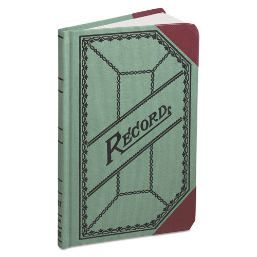 Miniature Account Book, Green-red Canvas Cover, 200 Pages, 9 1-2 X 6