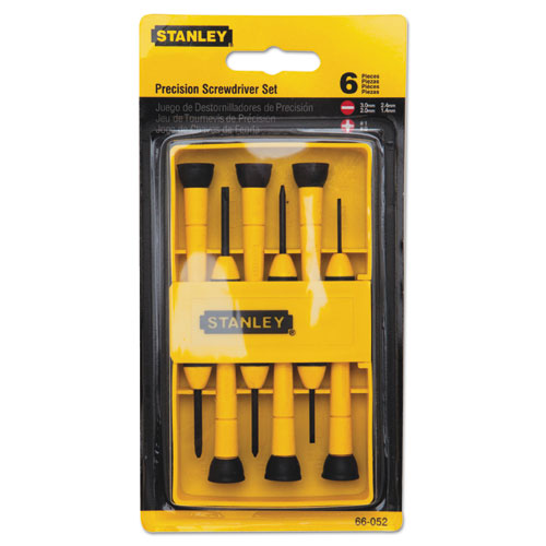 6-piece Precision Screwdriver Set, Black-yellow