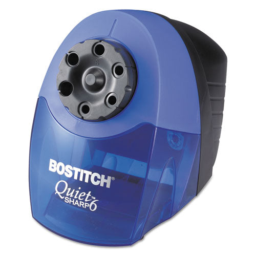 Quietsharp 6 Classroom Electric Pencil Sharpener, Ac-powered, 6.13" X 10.69" X 9", Blue