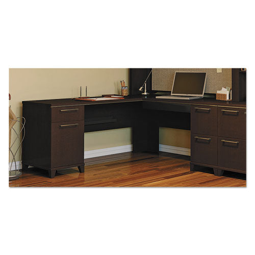 Enterprise Collection 72w X 72d L-desk Surface Only, 70.13w X 70.13d X 29.75h, Mocha Cherry, Box 2 Of 2