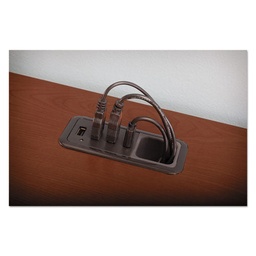 Enterprise Collection L-desk Pedestal Only, 60w X 60d X 29.75h, Harvest Cherry, Box 1 Of 2