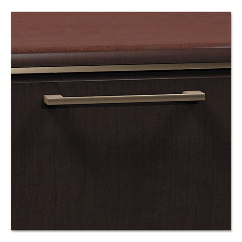 Enterprise Collection 60w Double Pedestal Desk, 60w X 28.63d X 29.75h, Mocha Cherry (box 1 Of 2)