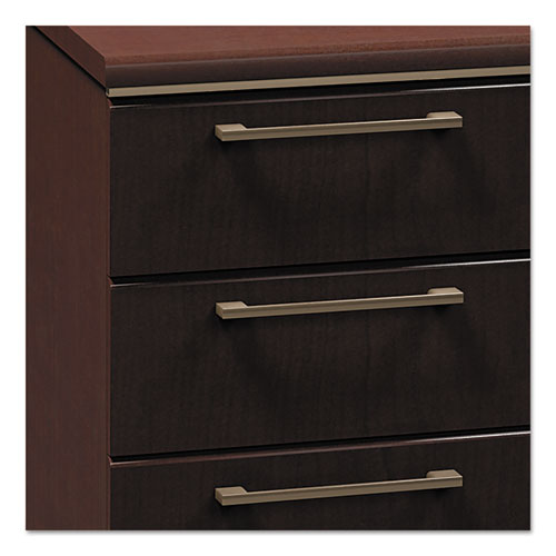 Enterprise Collection 72w Double Pedestal Desk, 70.13w X 28.63d X 29.75h, Mocha Cherry (box 1 Of 2)