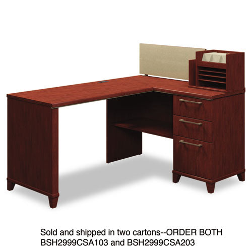 Enterprise Collection Corner Desk, 60w X 47.25d X 41.75h, Harvest Cherry (box 1 Of 2)