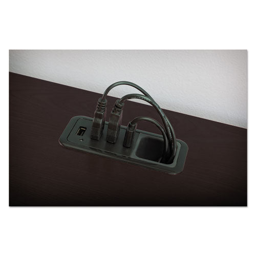 Enterprise Collection Corner Desk, 60w X 47.25d X 41.75h, Mocha Cherry (box 2 Of 2)