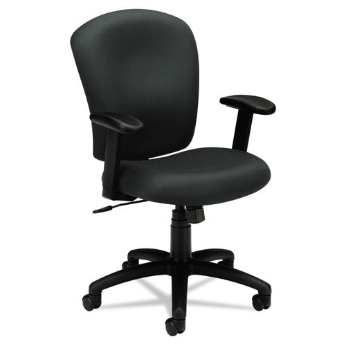 Hvl220 Mid-back Task Chair, Supports Up To 250 Lbs., Black Seat-black Back, Black Base