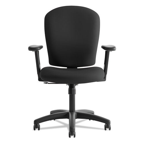 Hvl220 Mid-back Task Chair, Supports Up To 250 Lbs., Black Seat-black Back, Black Base