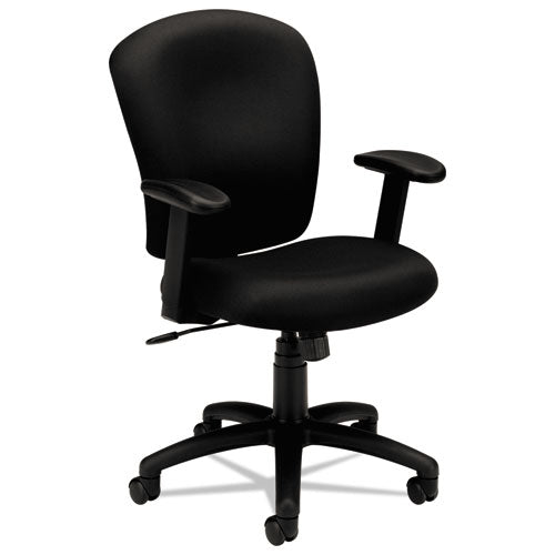 Hvl220 Mid-back Task Chair, Supports Up To 250 Lbs., Black Seat-black Back, Black Base