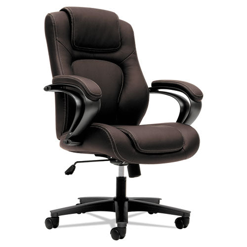 Hvl402 Series Executive High-back Chair, Supports Up To 250 Lbs., Black Seat-black Back, Iron Gray Base