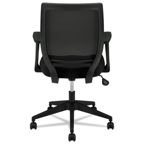 Hvl521 Mesh Mid-back Task Chair, Supports Up To 250 Lbs., Black Seat-black Back, Black Base
